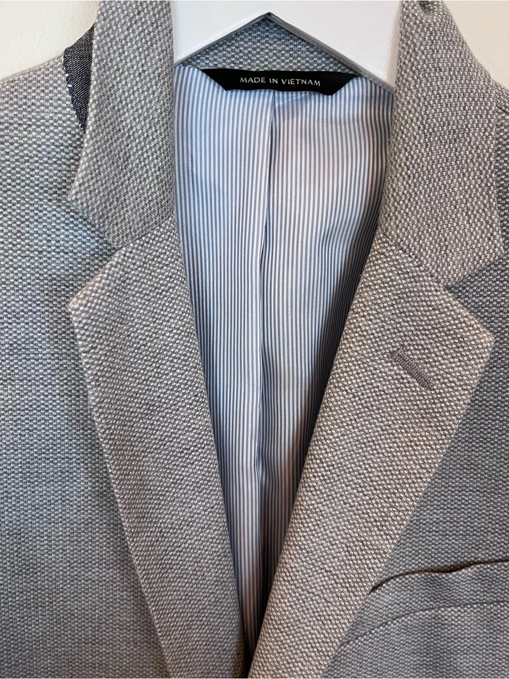 Banana Republic Mens Suit Jacket Size 38R Gray Two Button Sport Coat Preppy